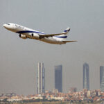 An El Al Israel Airlines Boeing 737 airplane takes off from the Adolfo Suarez Madrid-Barajas airport
