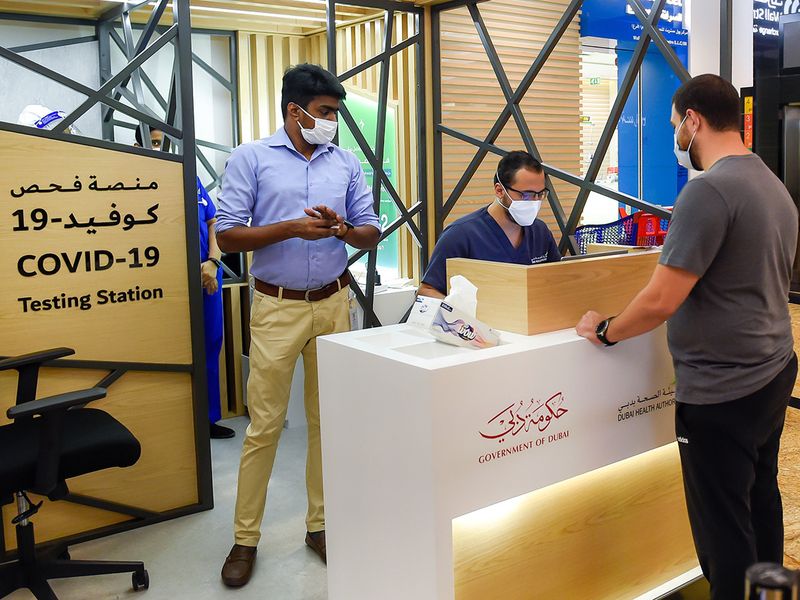 COVID19 testing stations work timing changed at Dubai malls Dubai