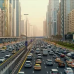 dubai-uae-february-rush-hour-many-cars-traffic-jam-downtown-city-road-skyscrapers-187175510