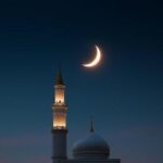 the-moon-is-shining-over-a-mosque-photo